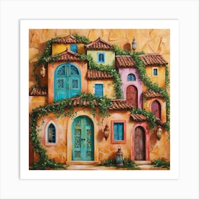 House In The Village Art Print