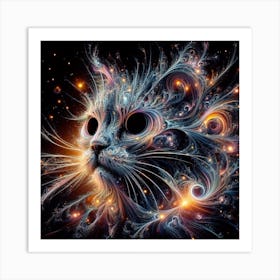 Space cat 1 Art Print