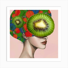 Kiwi Head 1 Art Print