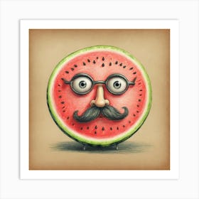 Watermelon Face 2 Art Print