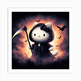 Hello Kitty Halloween Art Print