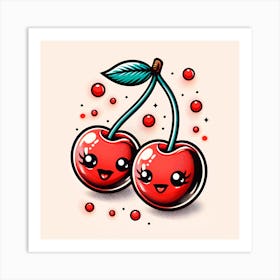 Cherry Kawaii 1 Art Print