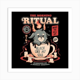The Morning Ritual - Cute Baphomet Coffee Gift 1 Art Print