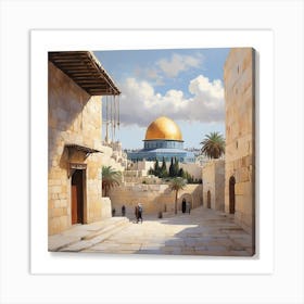 Dome Of The Rock Canvas Print 1 Art Print