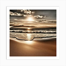 Sunset On The Beach 725 Art Print