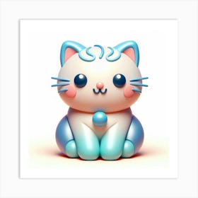 Kawaii Cat 1 Art Print