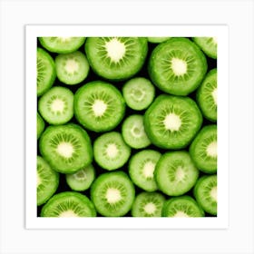 Kiwi Slices Art Print