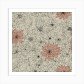 Floral Pattern 34 Art Print