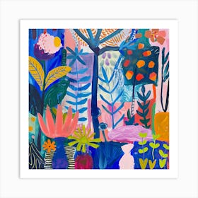 Into the Garden Series in Style of Matisse 4 Art Print