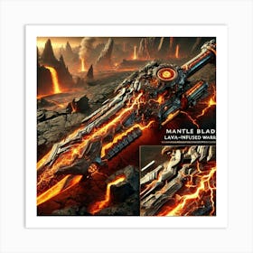 Lava Infused Warriors Weaponry Art Print