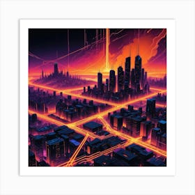 Futuristic City 1 Art Print