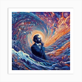 Man In A Swirl Art Print