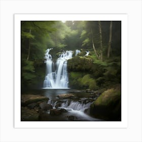 Waterfall In The Forest Art Print