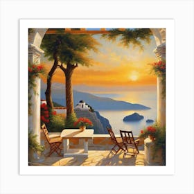 Sunset On The Mediterranean Art Print