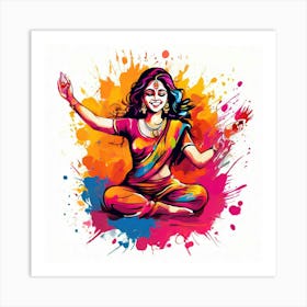 Holi Painting 2 Art Print