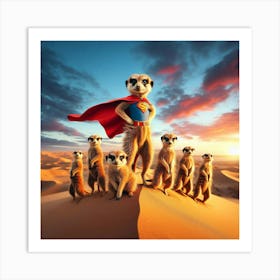 Super Meerkats Art Print