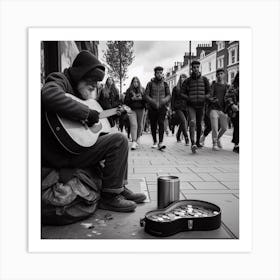 Street Musician Art Print