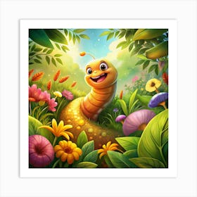 Worm In The Garden Art Print