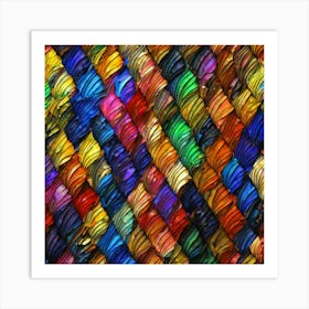 Fish Scales Multicolour Abstractanimal Fractal Patternbold Colours By Jacob Lawrence And Franci Art Print