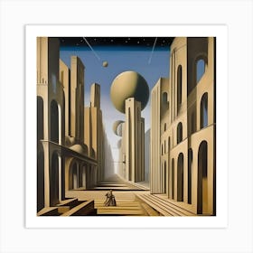 Metaphysical City Of The Future Art Print