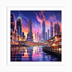 Futuristic Cityscape 2 Art Print