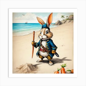 Pirate Rabbit 1 Art Print