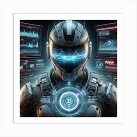 Futuristic Man 100 Art Print