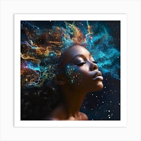 Afrocosmic Woman 3 Art Print