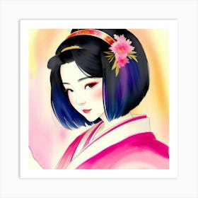 In the Heart of Japan: The Art and Beauty of the Geisha Art Print