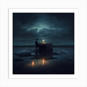 Piano In The Water Art Print