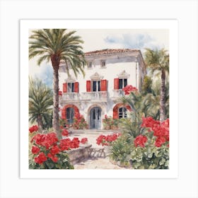 Ibiza Villa Art Print