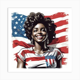 American Girl With Afro Art Print