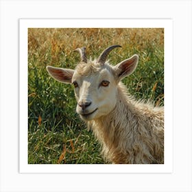 Goat In A Field Art Print