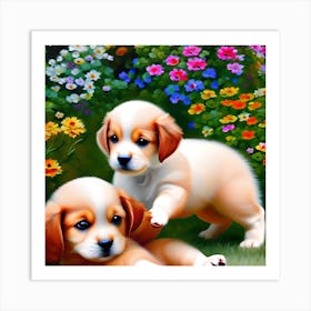 Adorable Puppies Art Print