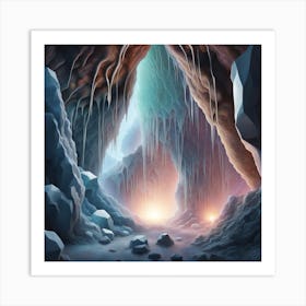 Ice Cave 2 Art Print