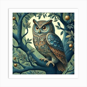 Owl In The Tree 2 Art Print