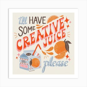 Creative Juice Retro Lettering Art Print