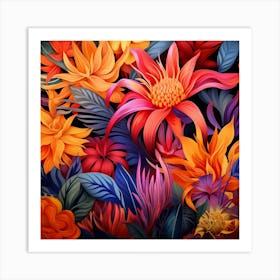 Floral Wallpaper 5 Art Print