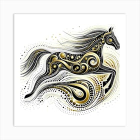 Horse With Swirls Art Print