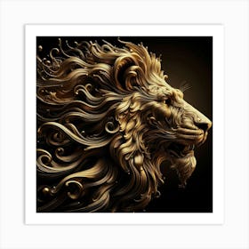 Lion Head 67 Art Print