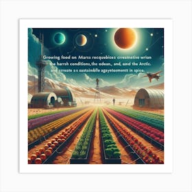 Growing Food On Mars 1 Art Print