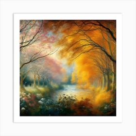 River In Autumn 1 Art Print