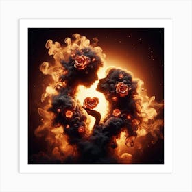 Flames Of Love Art Print