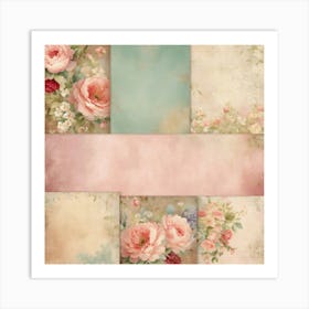 Shabby Floral Pastel wallPaper Bundle In The Style Of (2) 2024 05 05t175823 Art Print