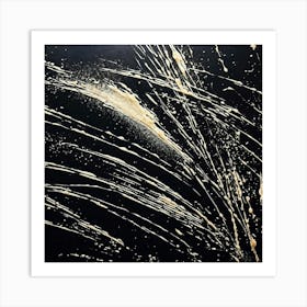 Black And White Splatter Art Print