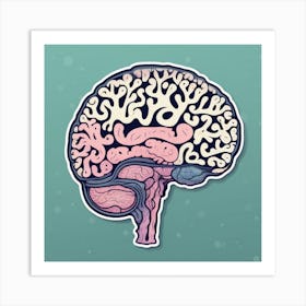 Brain Sticker 12 Art Print