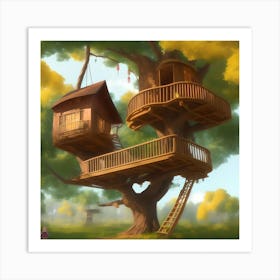 Tree House 1 Art Print