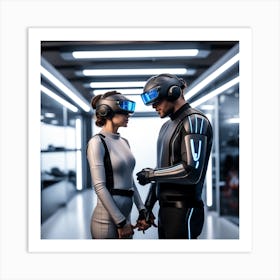 Futuristic Couple 159 Art Print