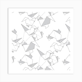 Flying Origami Art Print