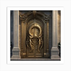 Christmas Decoration On Home Door Sf Intricate Artwork Masterpiece Ominous Matte Painting Movie (4) Art Print